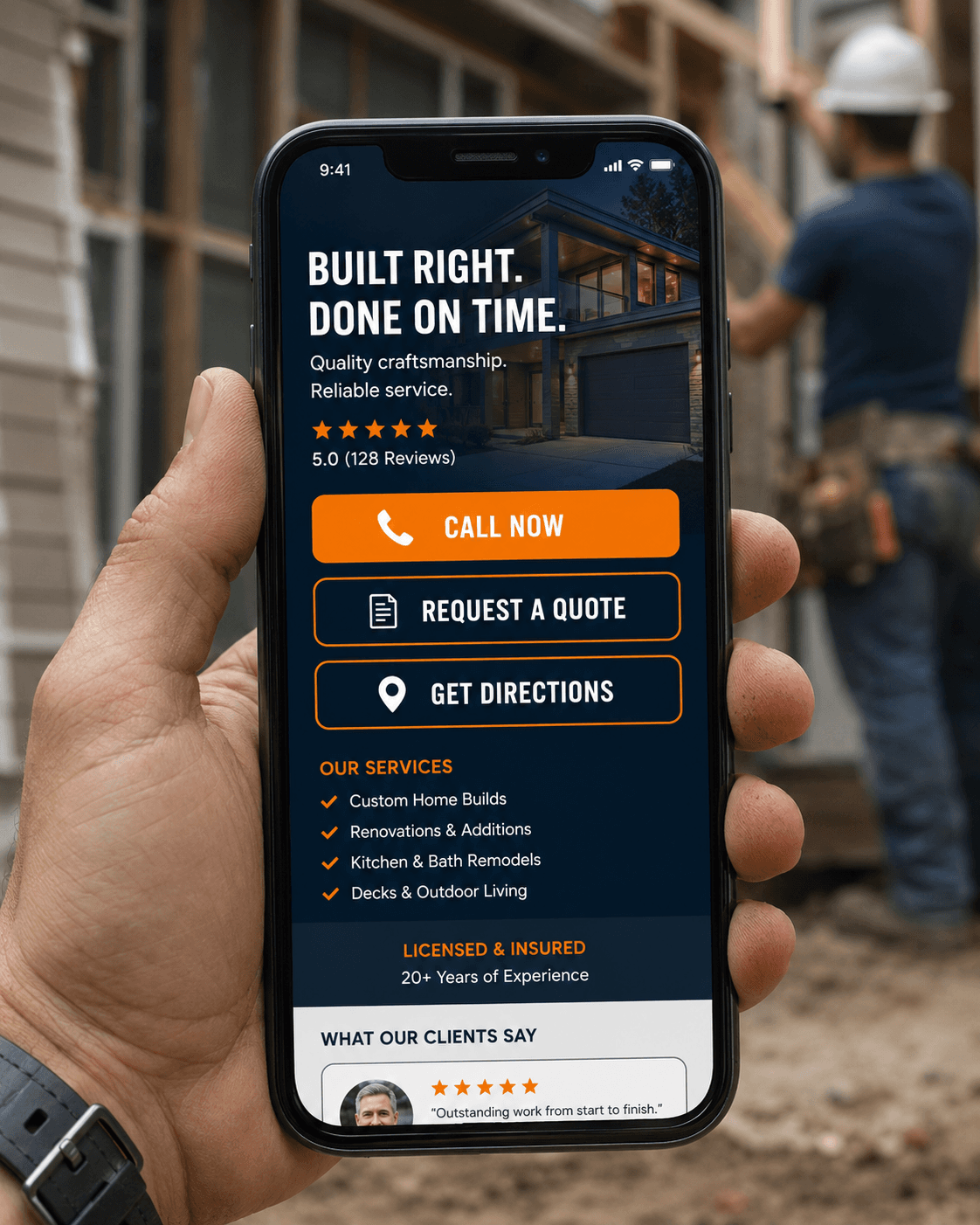 Example website design